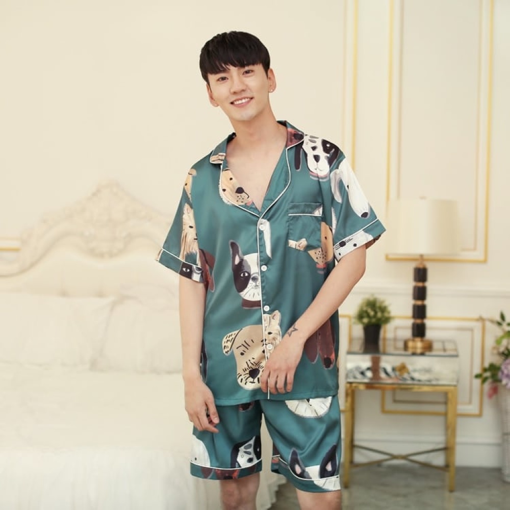 Pigiama Uomo Nanxson In Raso - Set Manica Corta Estate, Morbido E Confortevole - Foto 2