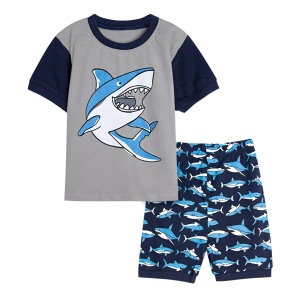 Maglietta e pantaloncini da squalo di alta qualità e alla moda per i ragazzi