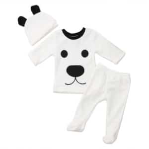 Set di pile con orso bianco alla moda per neonati di altissima qualità