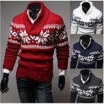 Maglione natalizio da uomo con scollo a V in diversi colori alla moda